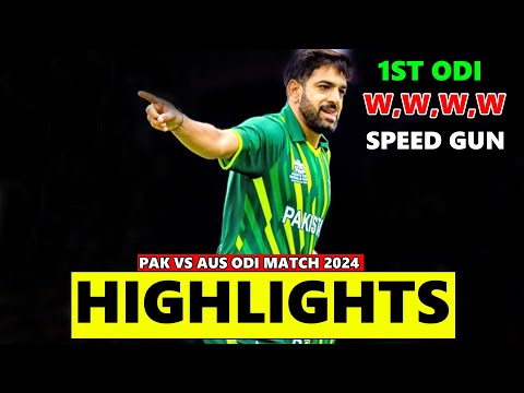 PAKISTAN VS AUSTRALIA 2ND ODI MATCH HIGHLIGHTS 2024 | PAK VS AUS HIGHLIGHTS