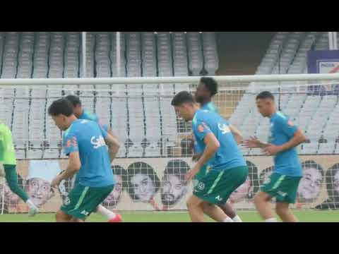 Brazil train for first ever friendly against India.