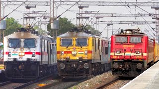 High Speed TRAINS CROSSING Railway Stations In India | Indian Railways Train Videos