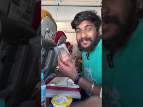 Air India Free Flight Food Review 🤤 | #shorts #foodshorts #food #airindia #flight #freefood #airport