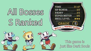 Cuphead DLC - All Bosses S Ranked! [Contract List Order]