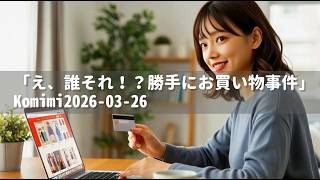 「え、誰それ！？勝手にお買い物事件」Komimi2026 03 26