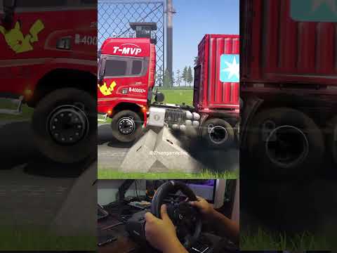 Truck vs speed bump easily but their loads are heavy #568 #zhiengameplay #snowrunner #mudrunner