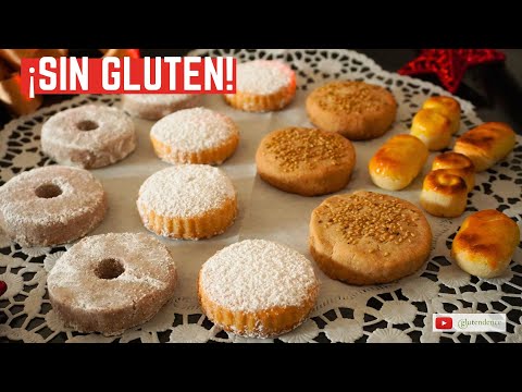 SURTIDO DE NAVIDAD SIN GLUTEN: Mazapán, mantecados, nevaditos, roscos de vino sin gluten.