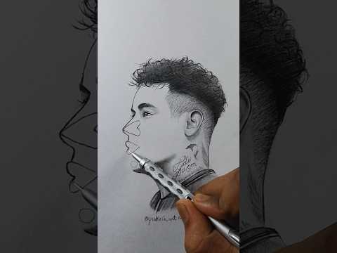Face drawing techniques 😍❤️✍️ #art #artist #cartoon #drawing #satisfying #paint #shorts #neymar