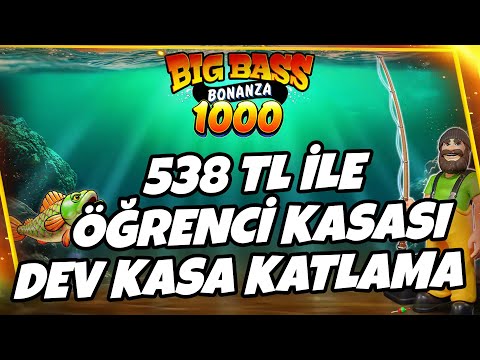 Big Bass Bonanza 1000 🐟 YENİ OYUN 🐟 538 TL ÖĞRENCİ KASASI İLE DEV KAZANÇ #slot #casino