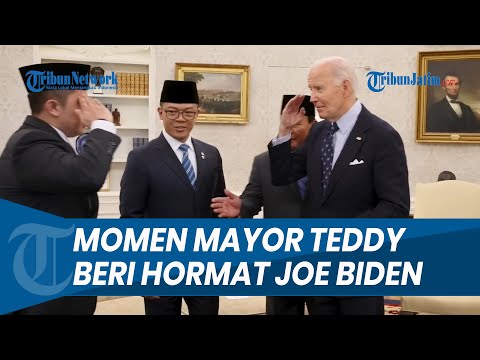 MOMEN PRABOWO Kenalkan Menlu Sugiono & Mayor Teddy ke Joe Biden di AS, Langsung Beri Hormat