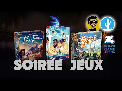Soirée jeux BGA avec @JackSellaire (Skyteam/Five Tribes/Bunny Kingdom)