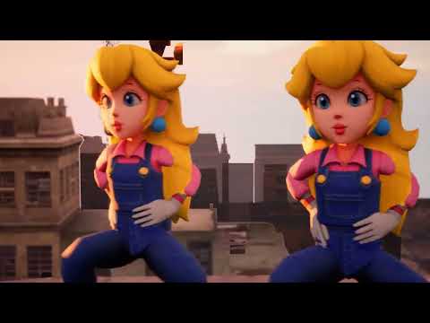 Princess Peach vs fat Bowser, Koopa, Mario and Luigi - epic kung fu fught - Game 5 Superhero