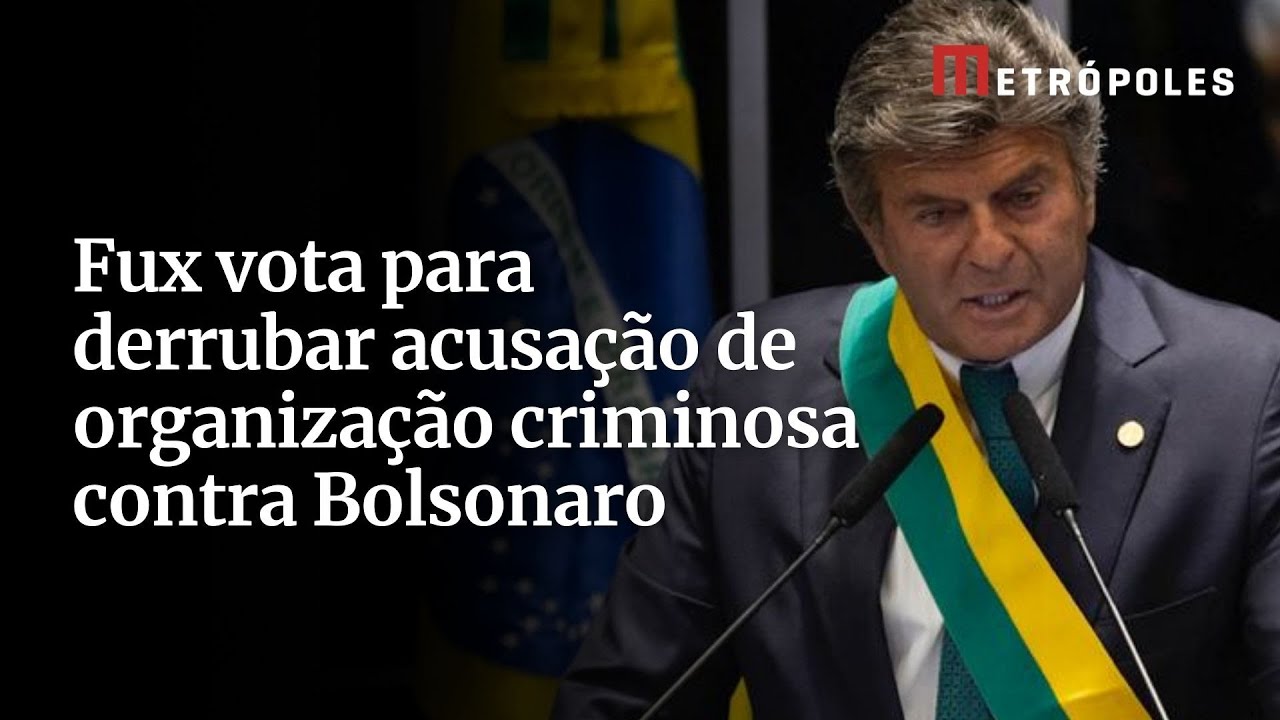 Fux vota para derrubar acusação de organização criminosa contra Bolsonaro