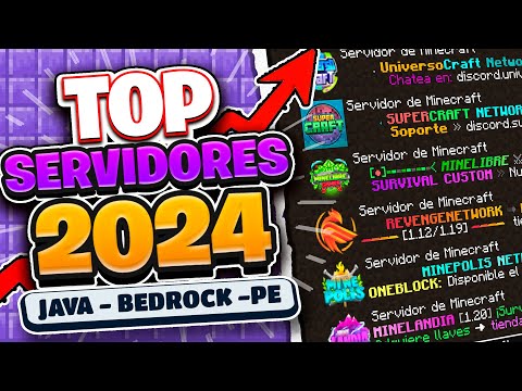 TOP 7 Mejores Servidores de Minecraft Hispano 2024 😱 No Premium y Premium (JAVA, BEDROCK y PE)