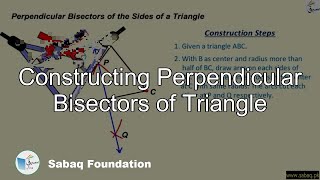 Constructing Perpendicular Bisectors of Triangle
