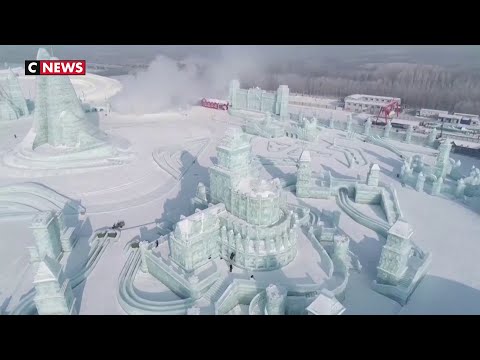 Chine : ville de glace et bain glacé à Harbin
