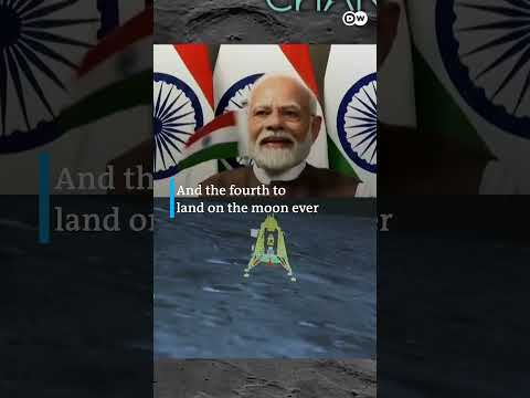 India's successful landing on the moon's south pole | DW #Shorts