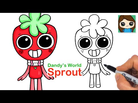 How to Draw Sprout 🌱🍓 Dandy's World