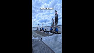 A huge incident from the Italian F50 POV ⛵️ #SailGP #sailing #racing