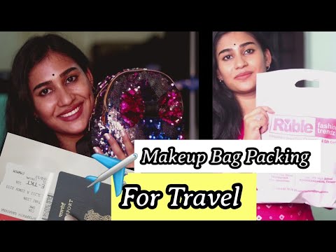 Favourite  Makeup Products For Travel ||Bag Packing ||Malayali Makeover