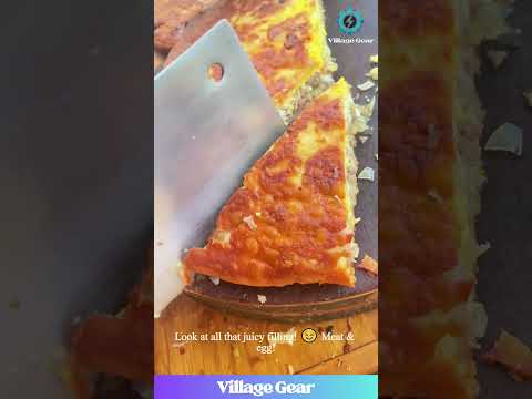 ULTIMATE Chinese Street Food! 🤤 Watch Them Slice This GIANT Crispy Meat & Egg Pancake! #streetfood