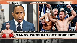 “Stephen A. Smith RIPS Judges Over Pacquiao vs Barrios Decision – ‘This Was a Robbery!’”