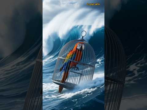 "Rescued Love: The Fisherman and His Giant 🦜🦜#ai #baby