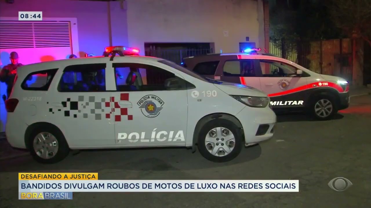 Bandidos divulgam roubos de motos de luxo  nas redes sociais
