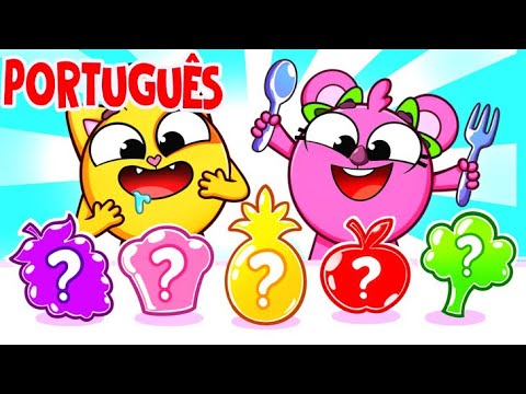 🎵 Música de Comida Arco-Íris 🌈 Canções Divertidas e Coloridas para Crianças 😻🐨🐰🦁