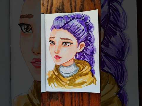 Coloring Rumi with Markers from kpopdemonhunters