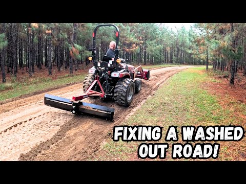 Fixing A Washed Out Road!