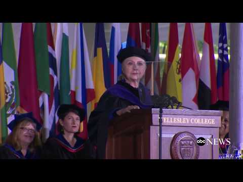 Hillary Clinton delivers Wellesley College commencement address at her alma mater