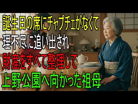 誕生日の食卓にチャプチェがないという理由で、息子夫婦に理不尽に追い出された祖母…全財産を整理して上野公園へ向かい、そこから彼女の人生は新しい章へと歩み出した