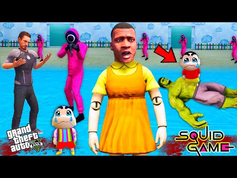 Franklin Become Squid Game Doll To Join Squid Game Challenge In GTA 5!