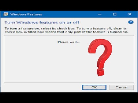 turn windows features on or off blank