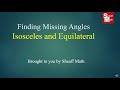 Finding Missing Angles in Isosceles and Equilateral Triangles