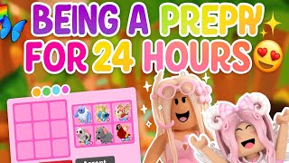 Being The RICHEST PREPPY In Adopt me For 24 Hours!