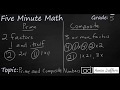 Identifying Prime and Composite Numbers Under 100