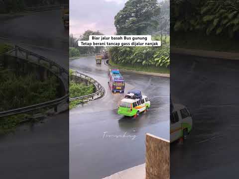 Jalur basah tetap tancap #busgunung #viralvideo #automobile #trending #busmania #viralshort #shorts