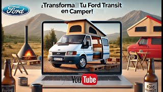 Kit Camper  Ford Transit MK5 (1994-2000) | Sofá Cama + Mueble Fregadero |¡Transforma tu furgoneta!