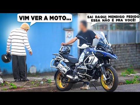 FUI HUMILHADO VESTIDO DE MENDIGO COMPRANDO A NOVA MOTO BMW 1250