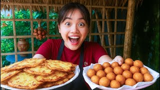 My wife cooks "Fried Sweet Potato Cakes and Sweet Potato Cocoons"🍠🍳👩‍🍳
