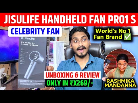 JisuLife Handheld Fan Pro1 S Unboxing & Review | Rashmika Mandanna Use This Fan | Price & Features