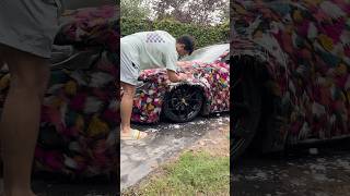 Washing An Audi Covered In Fur! 😱 #audi #car #fluffy