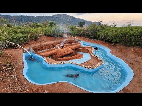 Building Underground swimming pool around ghost house, pool and waterslide