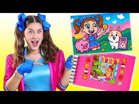 BOBBIE GOODS 🎨 Mileninha Abre uma Lojinha de Brinquedos para Brincar de Pintar! 🛍️🧸
