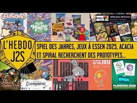 L'Hebdo #J2S du 15/07/2025 - Spiel des Jahres, Festival des Médias Ludiques, retours de PEL...