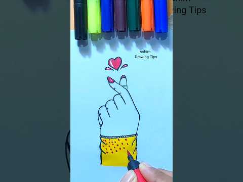 korean tumbler heart drawing | #shorts #drawing #satisfying #easy art