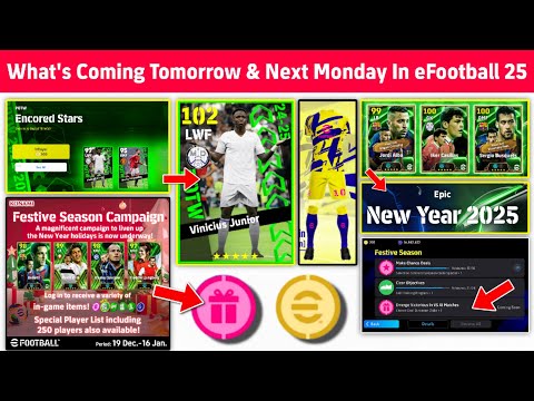 What Is Coming On Tomorrow & Next Monday In eFootball 2025 Mobile !! Free Epic ×1 & Coins, Packs 🤩🔔