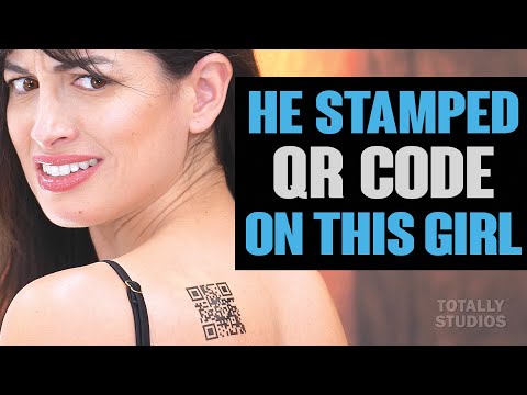 QR Tattoo Stamped on a Girl. Where does it lead?