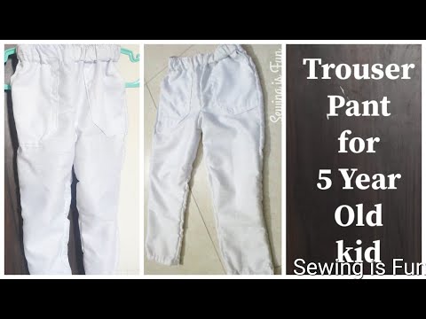 Indepth tutorial for 5 year old #kid #trouser #pant cutting & stitching with myani & pocket,#howto