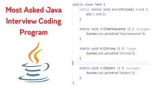 Java Interview Coding Program | Tricky Core Java Interview Coding Program