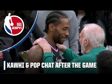 Kawhi Leonard and Coach Pop connect after Clippers’ win vs. Spurs | NBA on ESPN
